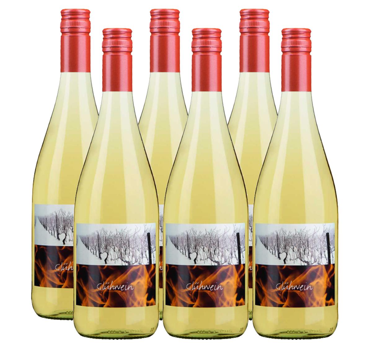 6 Flaschen Winzerglühwein weiß, Pfalz, 1,0l
