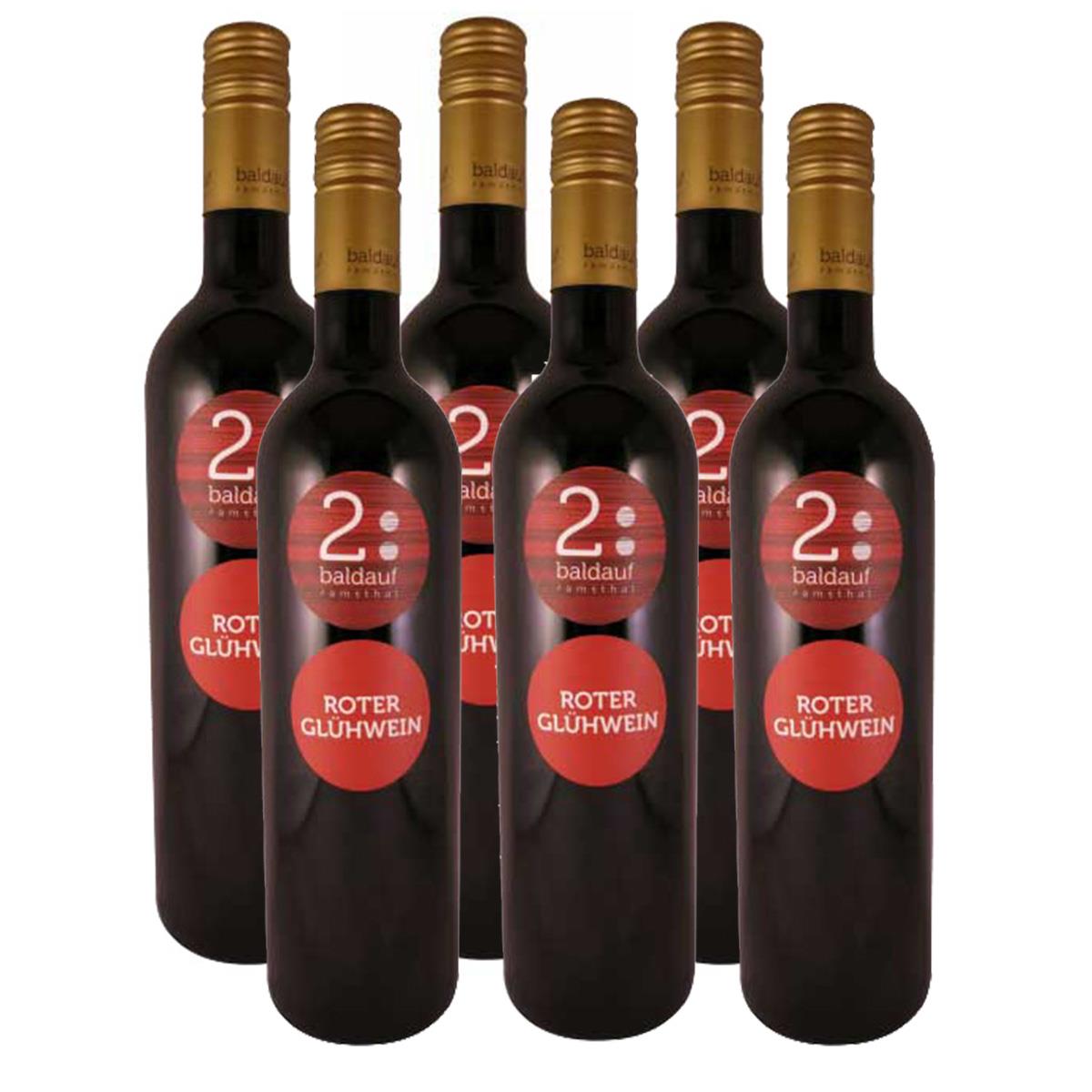 6 Flaschen Baldaufs Winzerglühwein rot, 0,75l