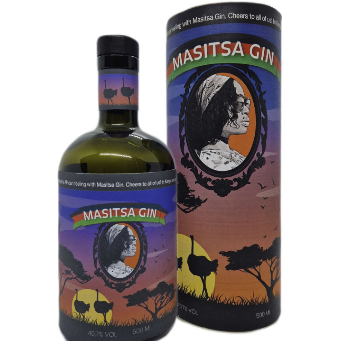 T. Sonthi Masitsa Premium Gin No 2 40,7% vol 0,5l in Geschenkverpackung