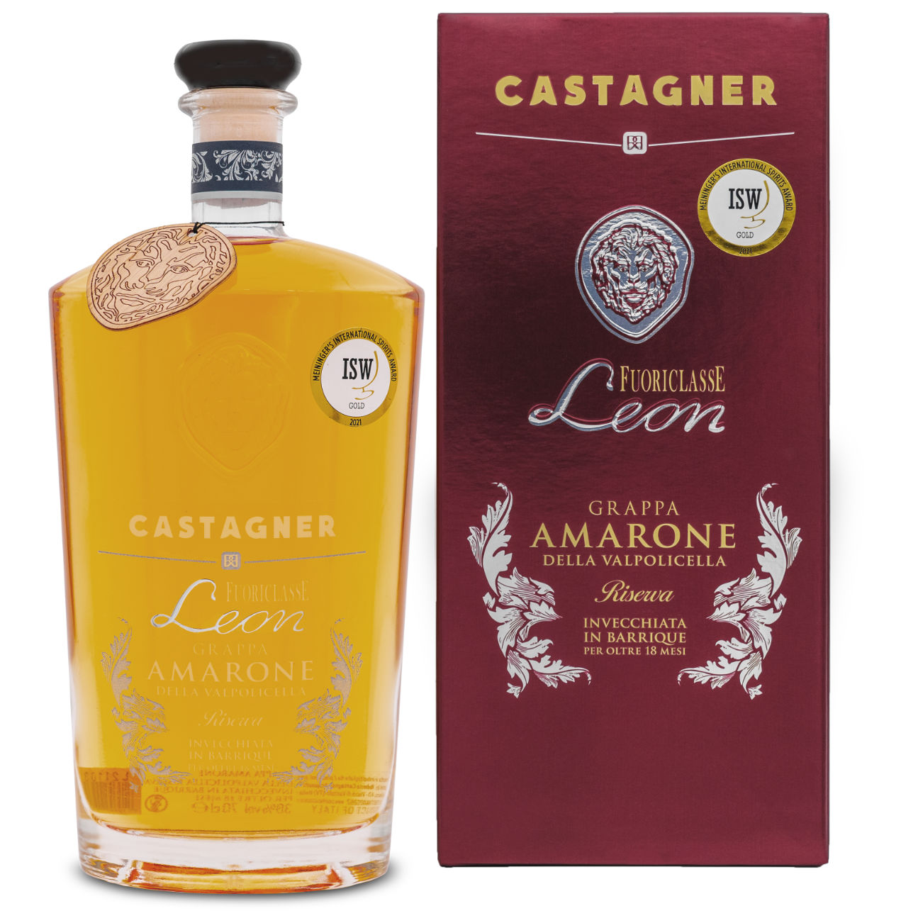 Castagner Fuoriclasse Leon Amarone della Valpolicella -  Grappa 38% vol. 0,7l