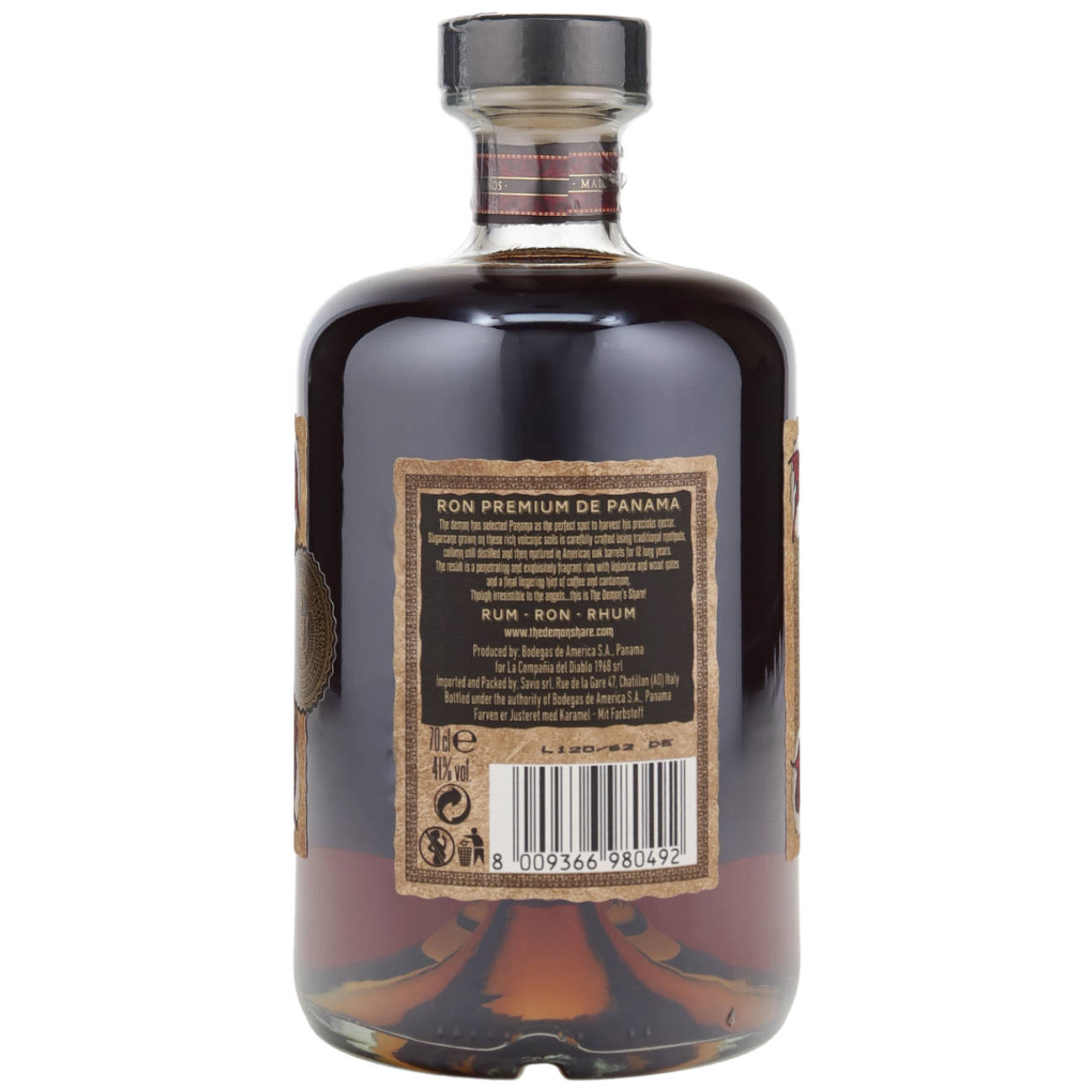 The Demon's Share Rum 12 Jahre gereift 41% vol. 0,7l in Geschenkbox mit 2 Tumblern