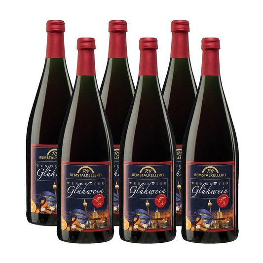 6 Flaschen Wengerter Winzerglühwein rot, 1,0l