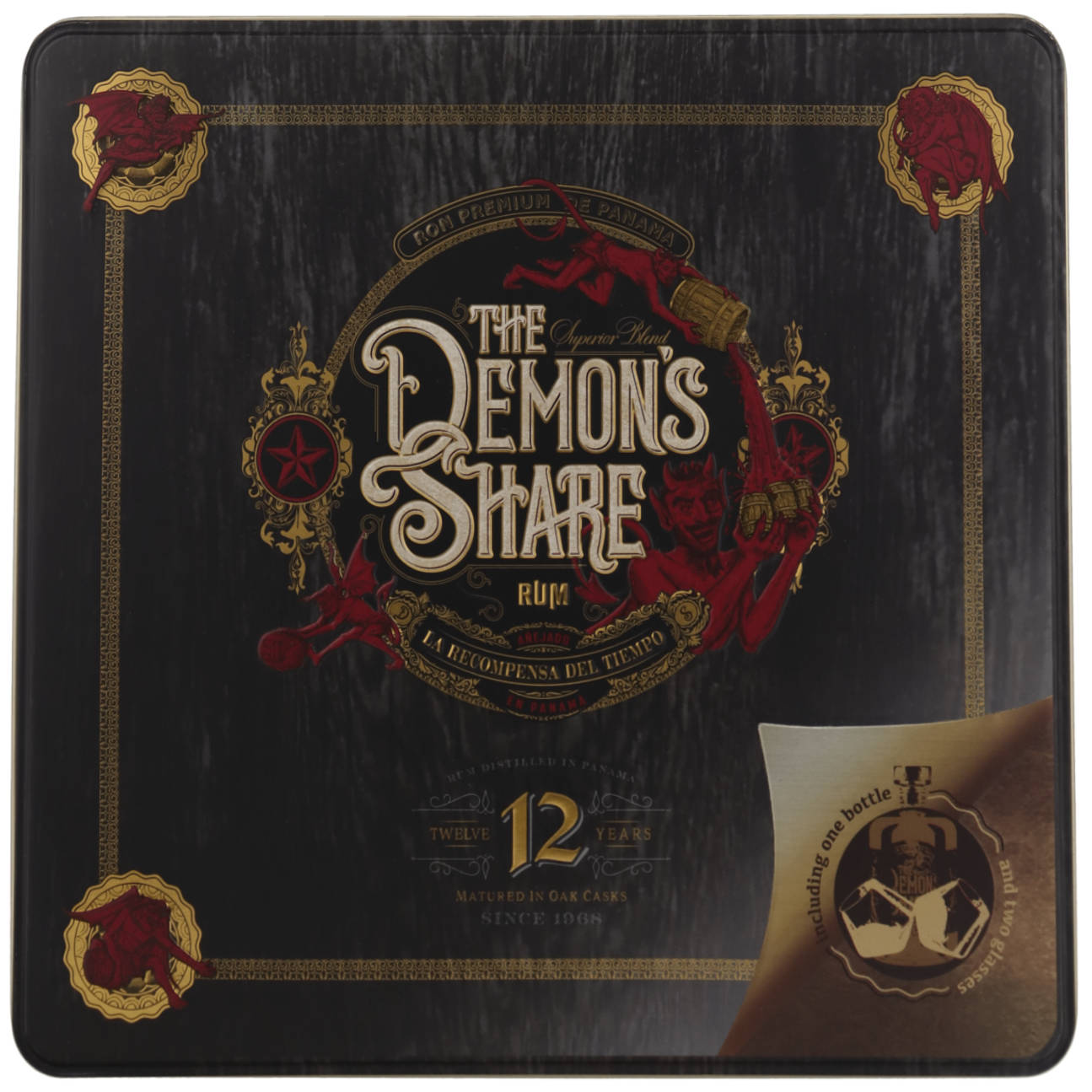 The Demon's Share Rum 12 Jahre gereift 41% vol. 0,7l in Geschenkbox mit 2 Tumblern