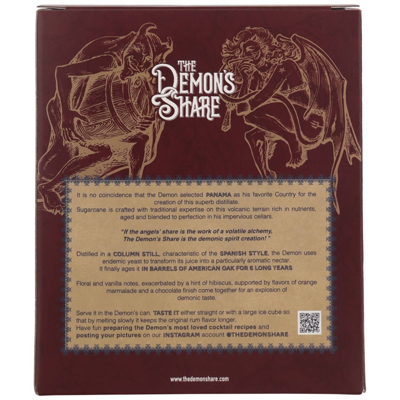 The Demon's Share 6 Jahre 40% vol. 0.7l als Geschenkpackung mit zwei Metallbechern
